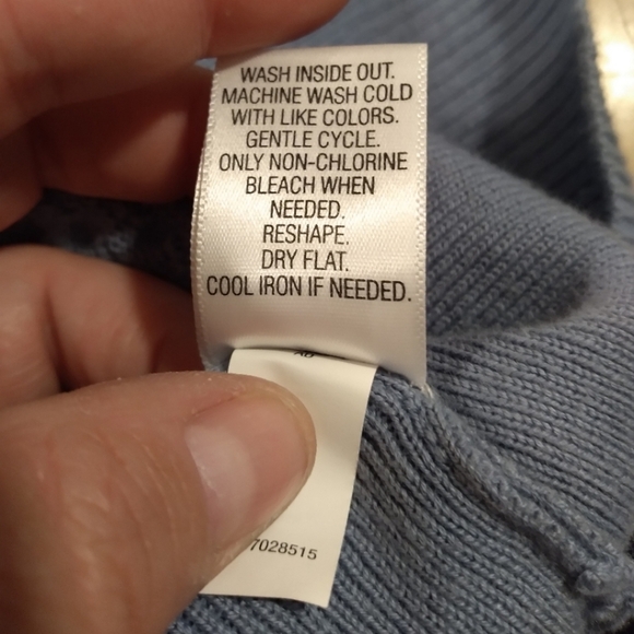 Croft & Barrow blue textured knit sweater - Picture 7 of 9